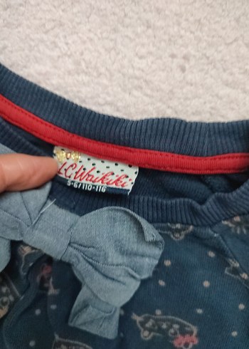 5 Yaş Beden gri Renk Kız Çocuk Gri Baskılı Sweatshirt