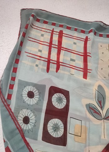  Beden çeşitli Renk Kadın Çok Renkli Soyut Desenli Gri Şal
