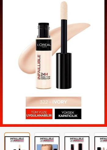 L'Oreal Infaillible Kapatıcı 322 Ivory