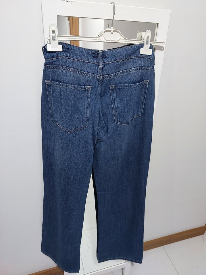 Navy Denim Kadın Regular Fit Midi Jean - Görsel 2