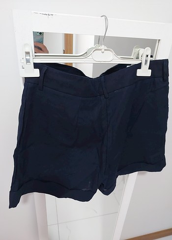 Lacivert Keten Düğmeli Uzun Kollu Gömlek ve alt takim - Görsel 4