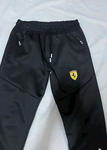 Ferrari Fermuarlı Siyah Erkek Outdoor Eşofman Altı