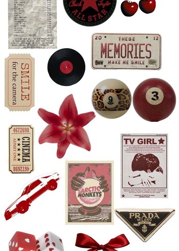 35'li Bordo Tema Sticker Seti - Görsel 2