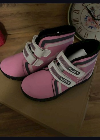 Kız Çocuk Pembe Baskılı Lastik Bot - Görsel 2