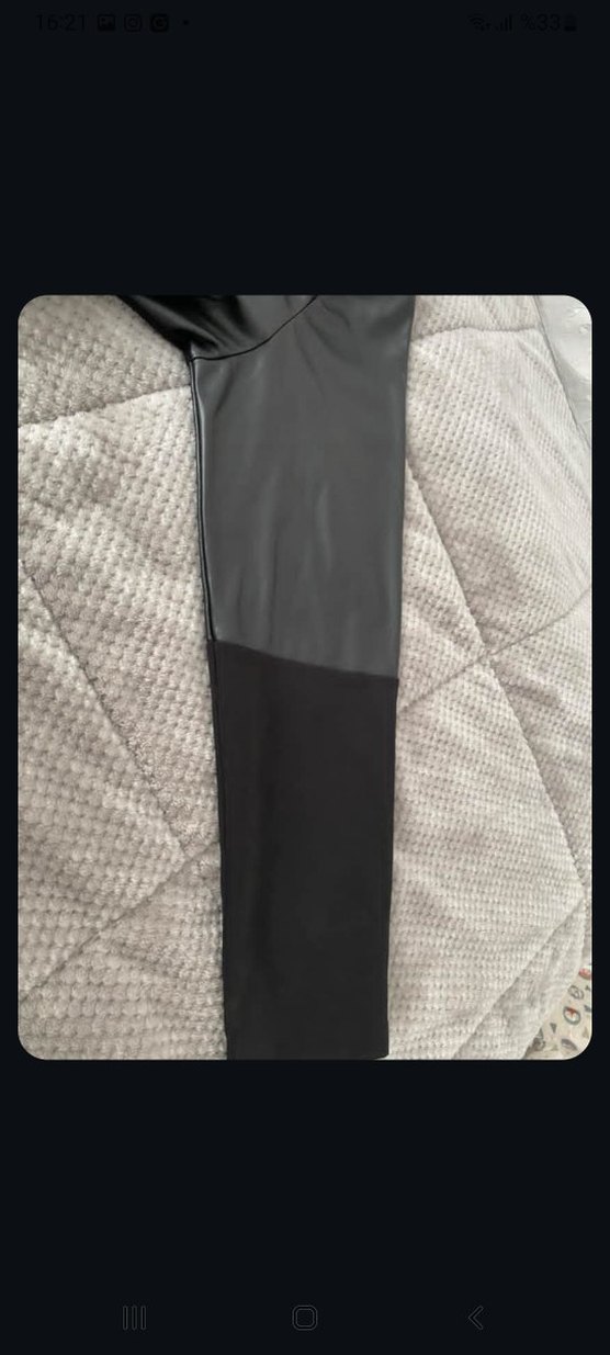 Gri Deri Biker Ceket Yüksek Yaka - Görsel 3