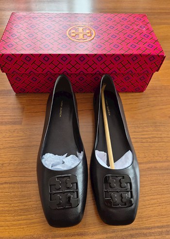 Tory Burch marka Siyah Kadın Klasik Topuklu Babet