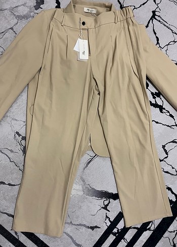 Bej Erkek Normal Kesim Takım Elbise - Görsel 3