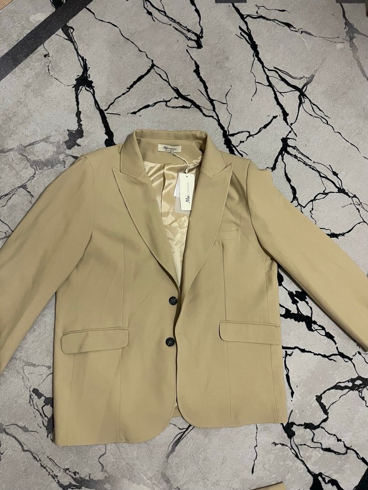 Bej Erkek Normal Kesim Takım Elbise - Görsel 2