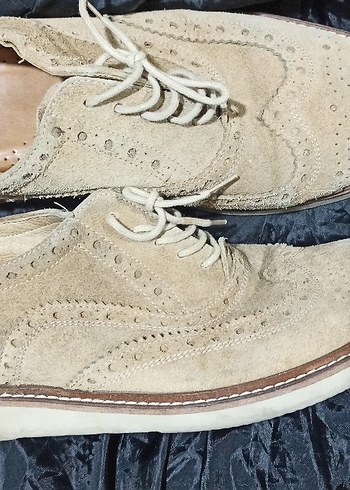 Bej Süet erkek Oxford Ayakkabı - Görsel 2