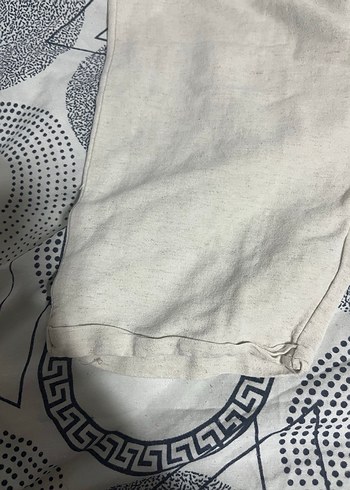 Kadın Beyaz Keten Salaş Midi Pantolon - Görsel 3