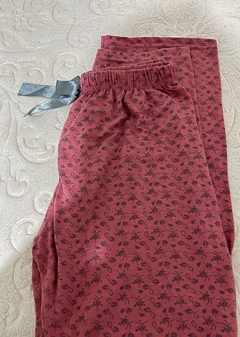 Bordo Desenli Salaş Kadın eşofman altı - Görsel 2