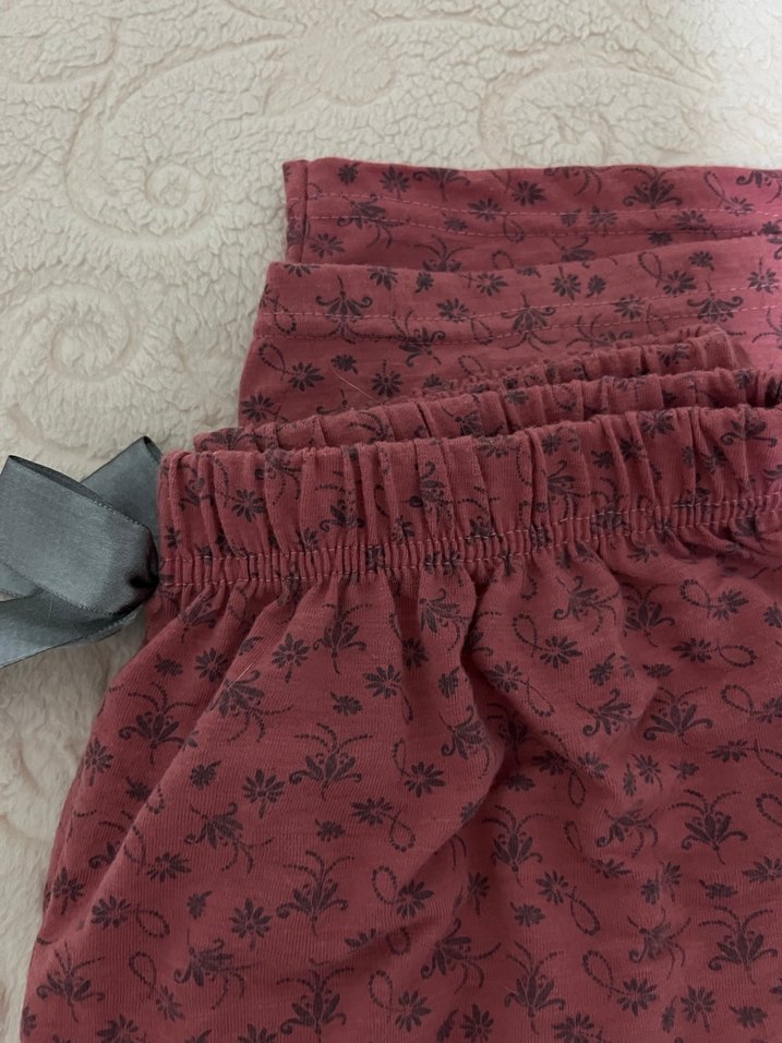 Bordo Desenli Salaş Kadın eşofman altı - Görsel 3