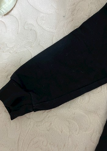 Siyah Pamuklu Baskılı sweatshirt - Görsel 4