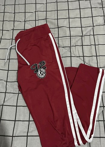 Kırmızı Fermuarlı kadın Eşofman Altı - Görsel 3