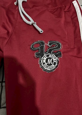 Kırmızı Fermuarlı kadın Eşofman Altı - Görsel 2