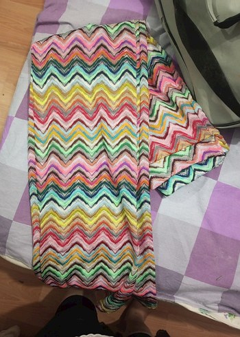 Yeşil Drapeli Uzun pantalon şort büstiyer crop - Görsel 12