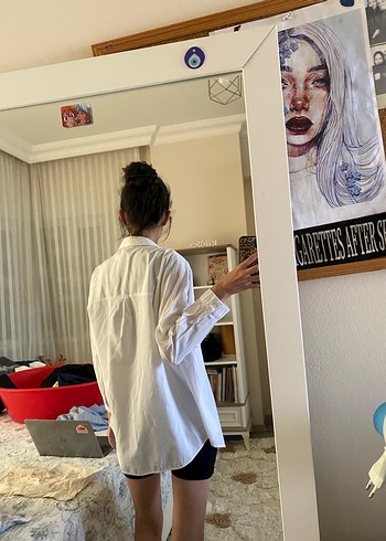 m Beden beyaz Renk Kadın Uzun Kollu Gömlek