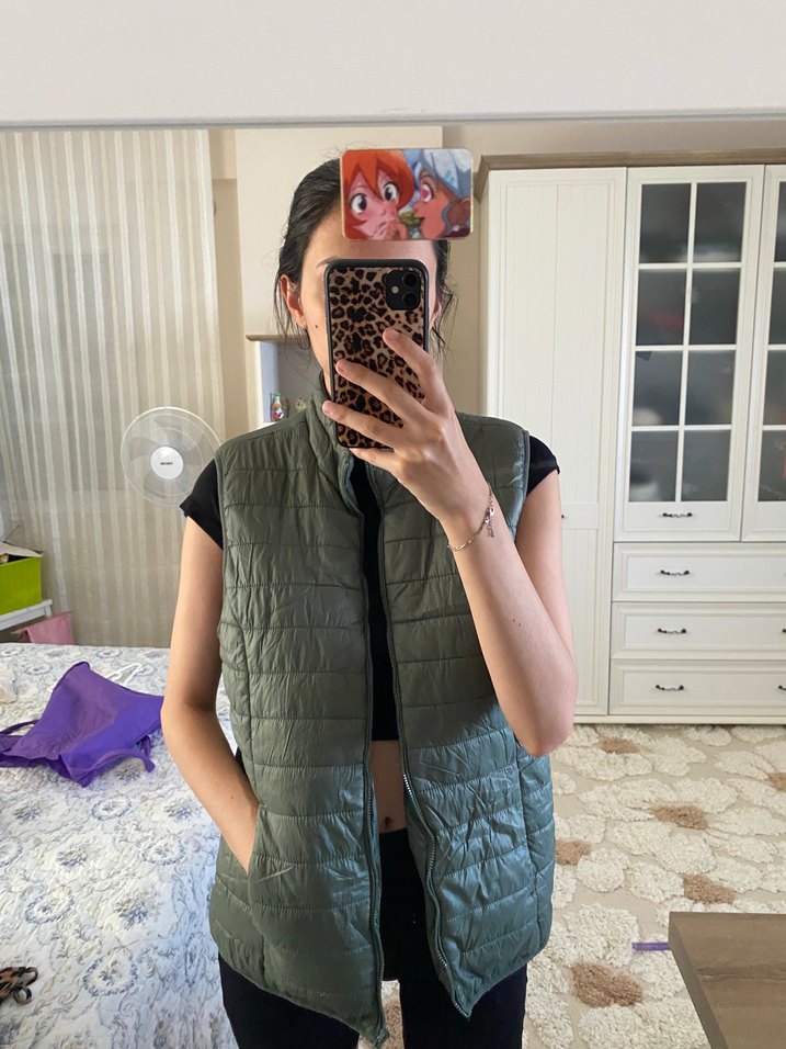 LCW Haki Kadın Şişme Yelek - Görsel 2