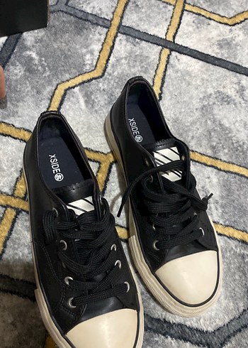 Siyah Bağcıklı  Günlük Spor Ayakkabı - Görsel 2