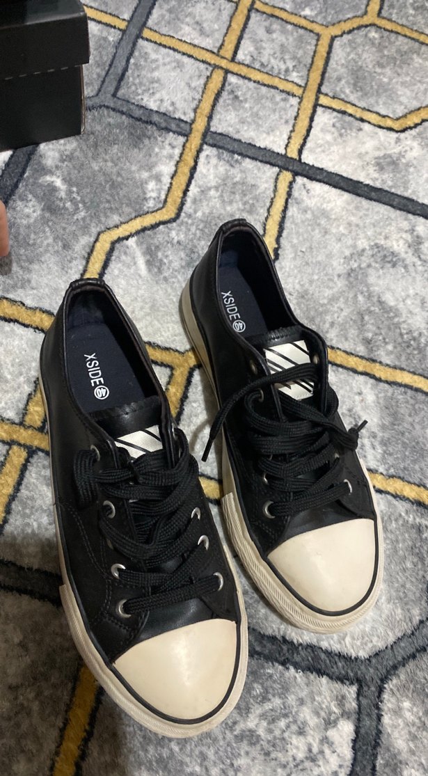 Siyah Bağcıklı  Günlük Spor Ayakkabı - Görsel 2