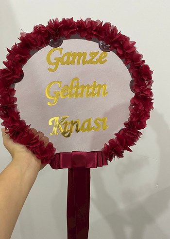 Bordo kına gelin tefi