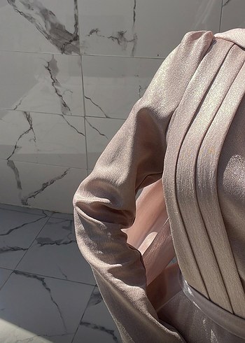 Pudra pembe tesettür abiye - Görsel 4