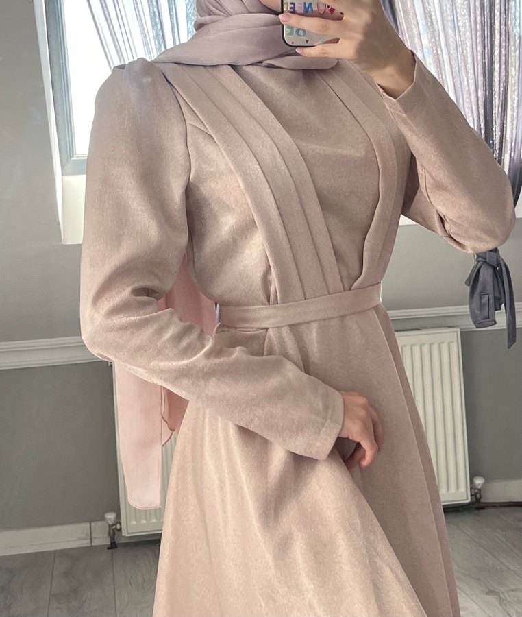 Pudra pembe tesettür abiye - Görsel 3