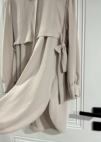 Bej gömlek tunik - Görsel 3