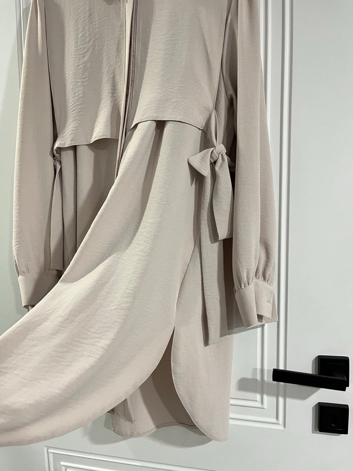 Bej gömlek tunik - Görsel 3