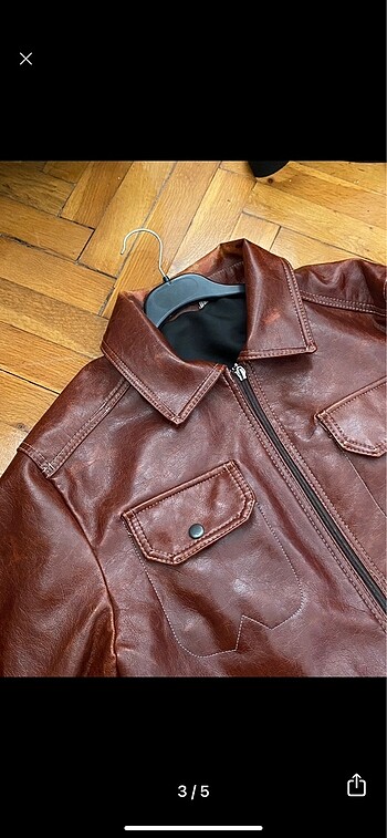l Beden vintage deri ceket