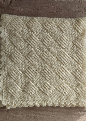 Bej Örgü Çocuk Battaniyesi - Görsel 2