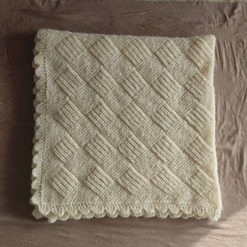 Bej Örgü Çocuk Battaniyesi - Görsel 2