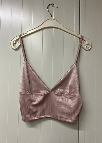 Pembe Mini Saten Bralet