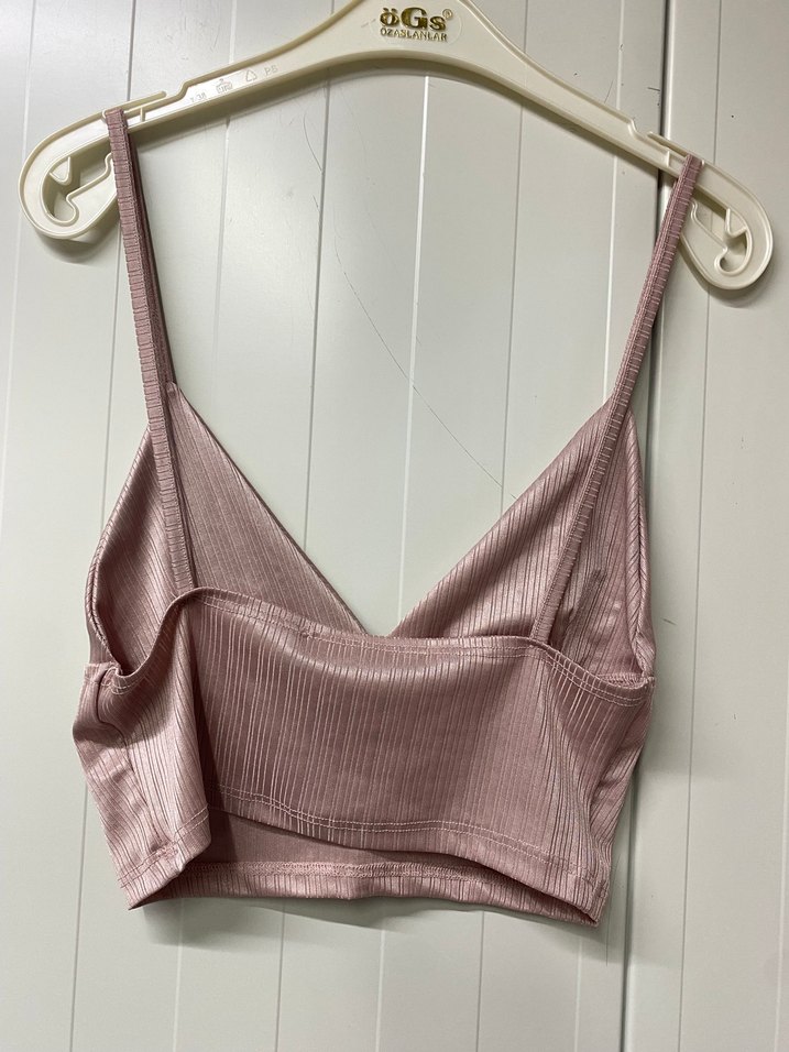 Pembe Mini Saten Bralet - Görsel 3