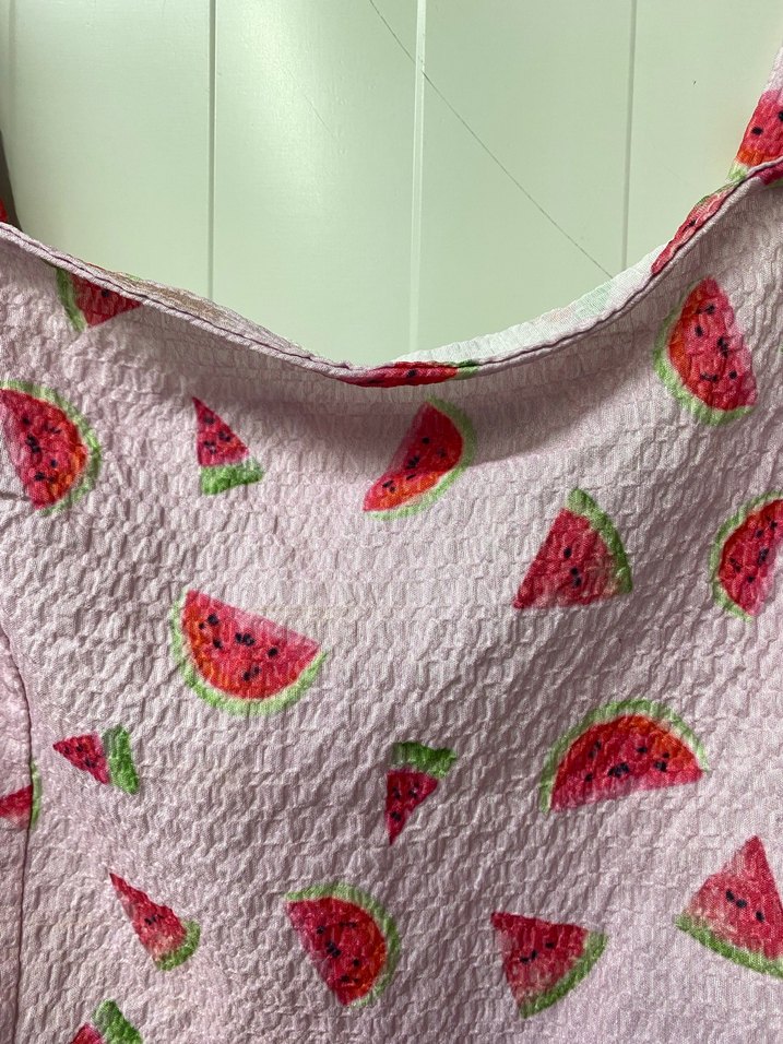 Karpuz Desenli Pembe  Askılı Bluz - Görsel 2