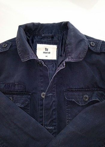 Erkek Lacivert Düğmeli Kot Yelek - Görsel 3