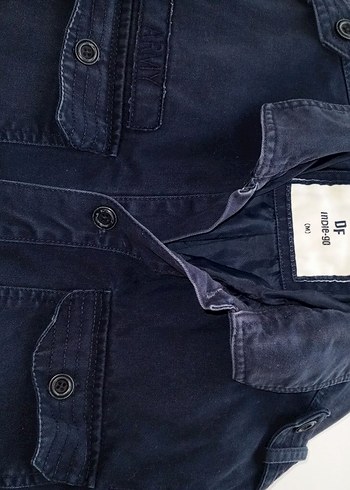 Erkek Lacivert Düğmeli Kot Yelek - Görsel 2