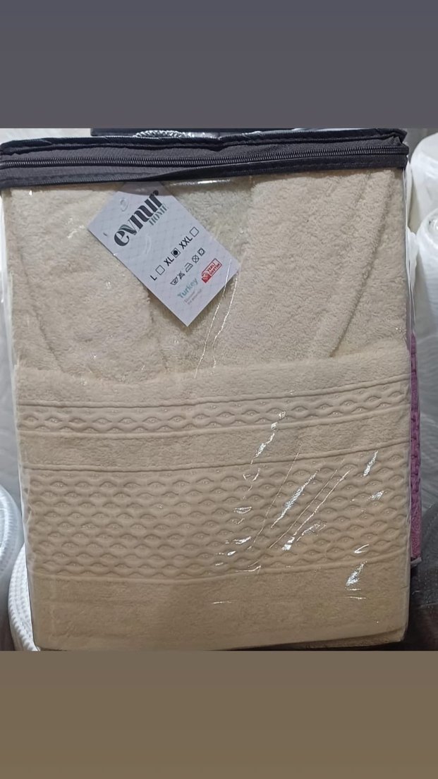 Baş havlulu bornoz - Görsel 3