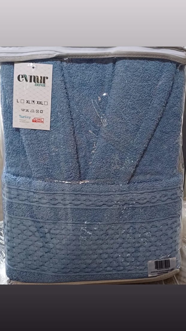 Baş havlulu bornoz - Görsel 4