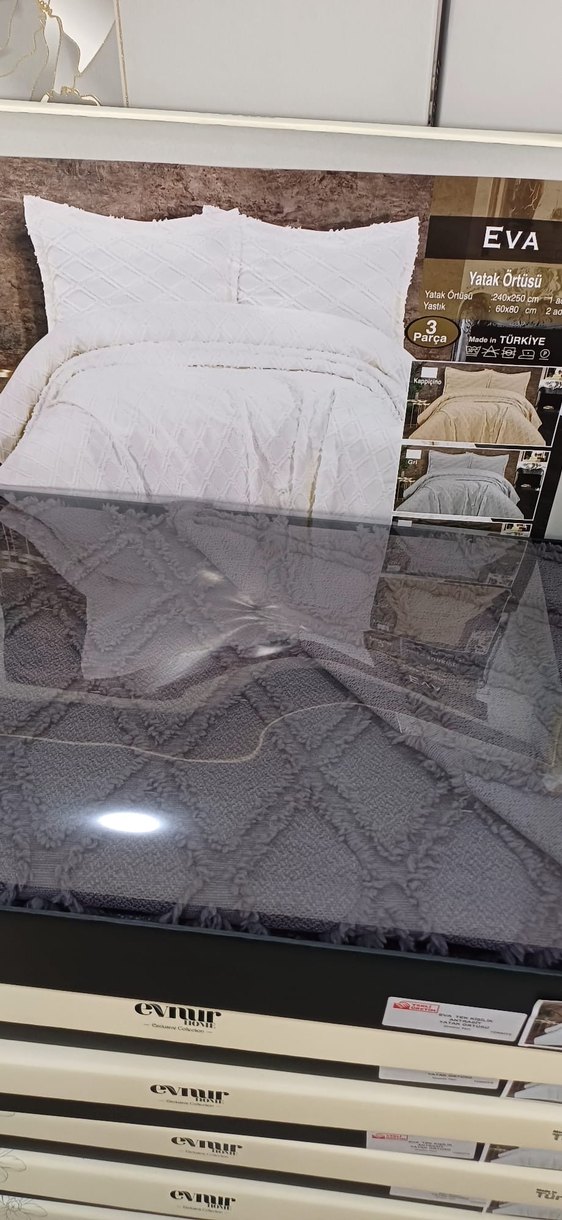 Çift kişilik 3 parça yatak örtüsü - Görsel 3