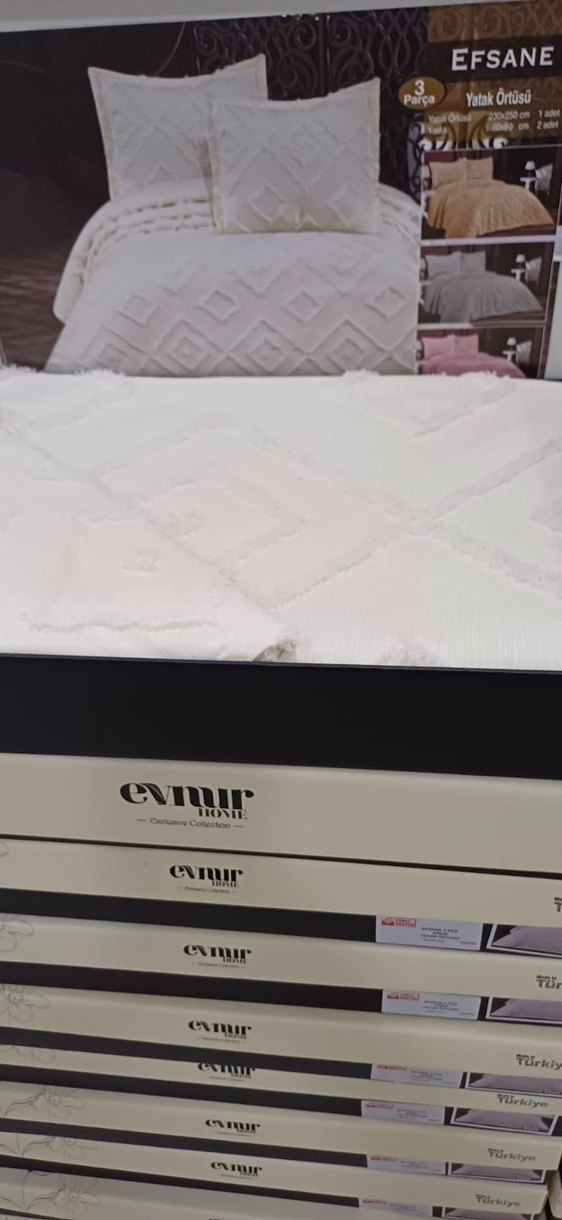 Çift kişilik 3 parça yatak örtüsü - Görsel 4