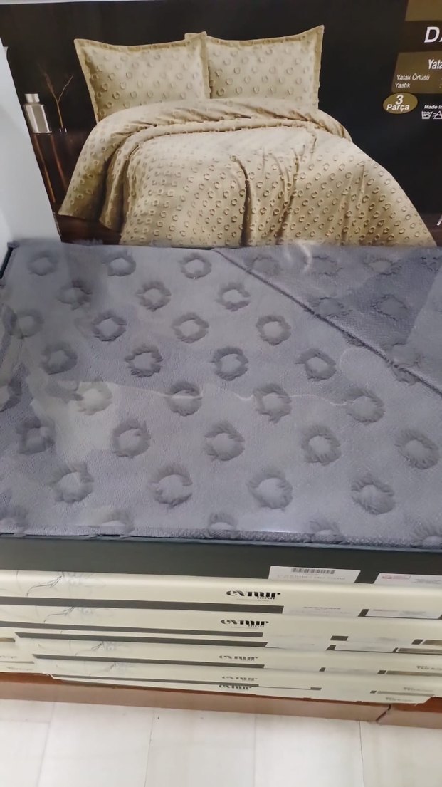 Çift kişilik 3 parça yatak örtüsü - Görsel 5