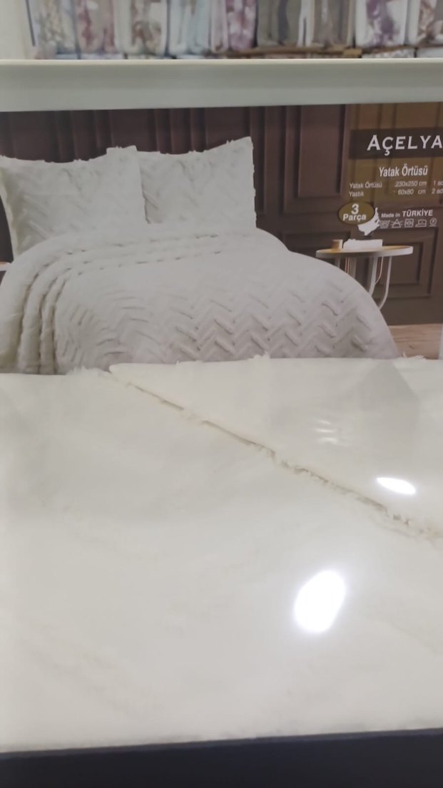 Çift kişilik 3 parça yatak örtüsü - Görsel 2