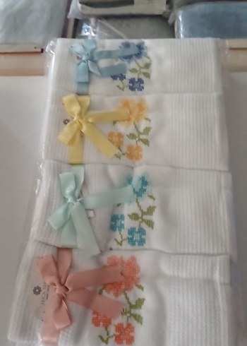 Nakışlı havlu 12 li set - Görsel 3