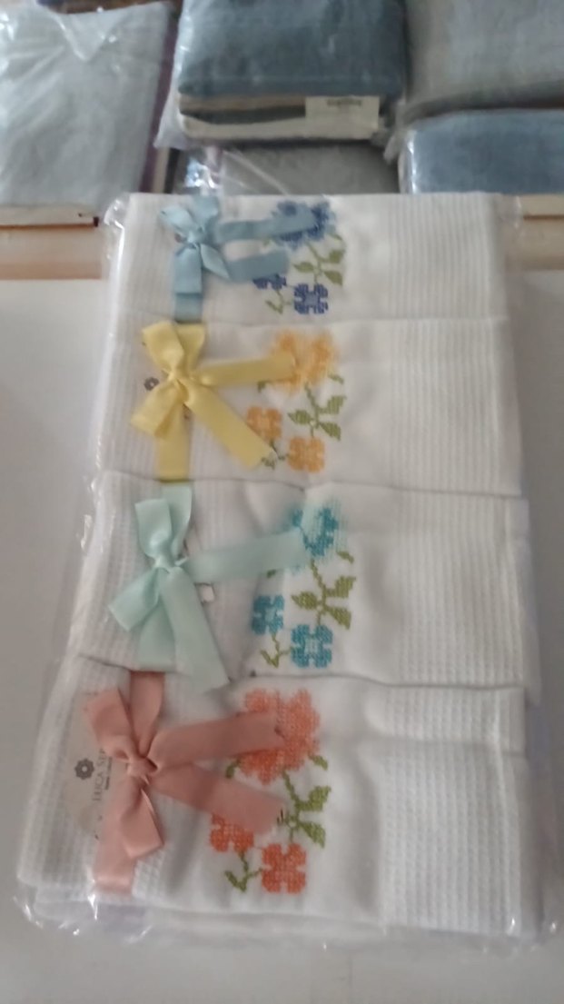 Nakışlı havlu 12 li set - Görsel 3