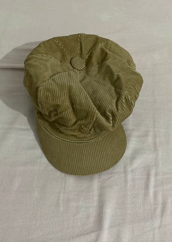 American Vintage Bej Pilili Keten Kadin Sapka
