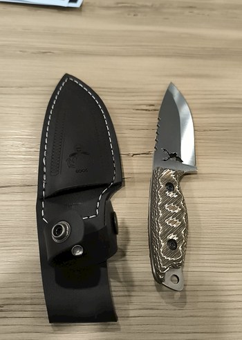 Kahverengi Saplı Kısa Av Bıçağı ve Kılıfı - Görsel 2