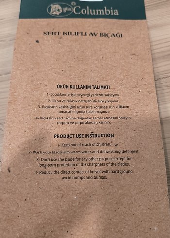 Columbia Siyah avcı Bıçak - Görsel 5