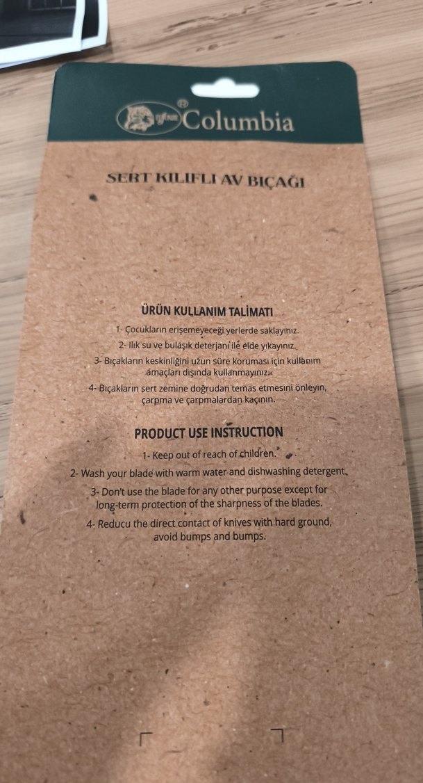 Columbia Siyah avcı Bıçak - Görsel 5