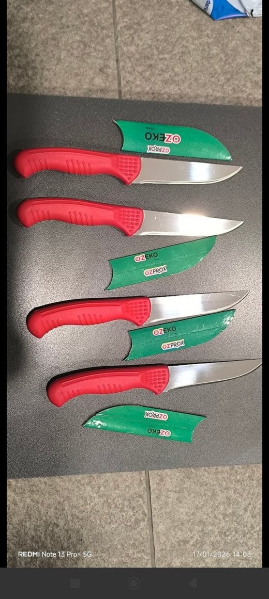 Kırmızı Saplı 4 Parça Bıçak Seti - Görsel 2